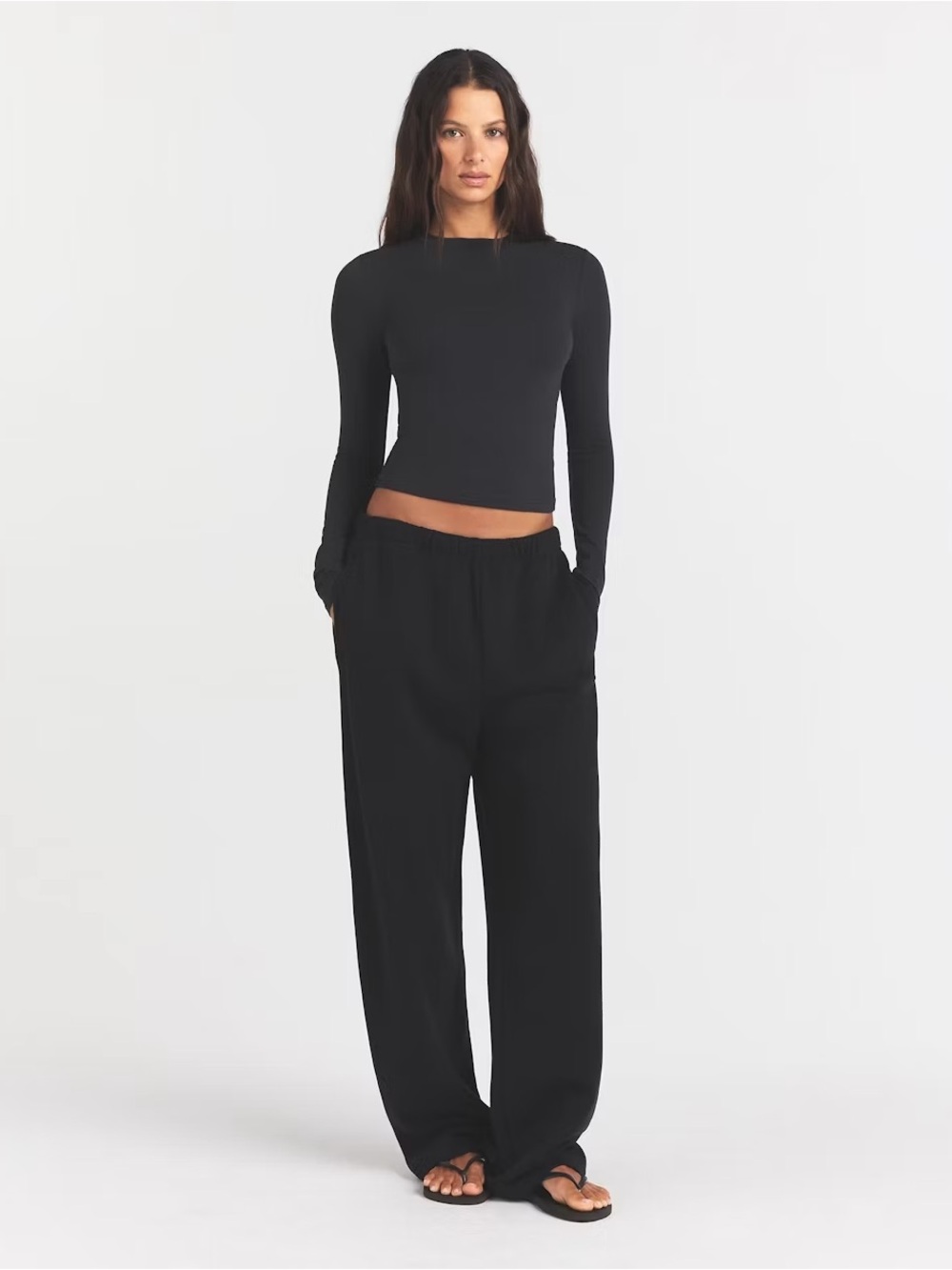 Skims Long Sleeve Cotton Jersey Top